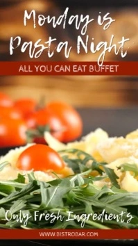 Pasta Night Restaurant Digital Ad Template