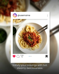Pasta post Instagram Portrait template