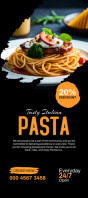 Pasta rack card Tarjeta de estantería template
