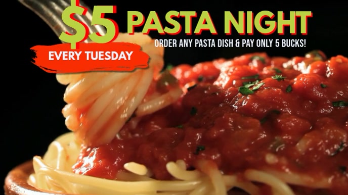 Pasta Restaurant Video Ad Template | PosterMyWall