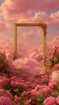 Brown Floral Gateway Digitalt display Template