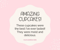 Pastel Amazing Cupcake And Creamy Foods Medium Rectangle Mellemstort rektangel template