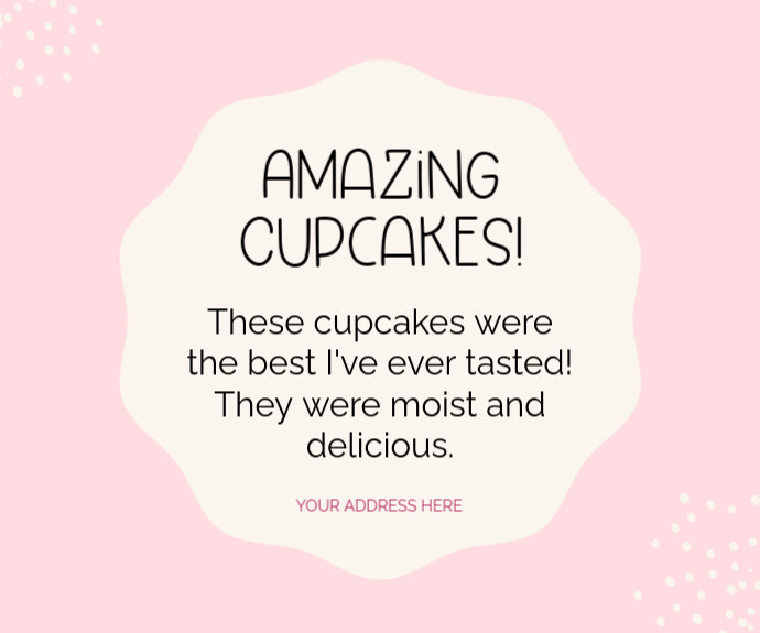 Pastel Amazing Cupcake And Creamy Foods Medium Rectangle template