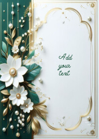 Pastel Beautiful Wedding Invitation Card  A6 template