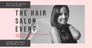 Cinzento Hair Salon Opening Event Facebook Shared Image Template
