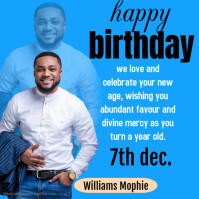 Pastel Birthday, Happy Birthday, Birthday Wishes, Birthday Cards, Birthday Anniversary/celebration Square (1:1) template