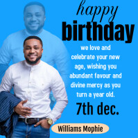Pastel Birthday, Happy Birthday, Birthday Wishes, Birthday Cards, Birthday Anniversary/celebration Square (1:1) template
