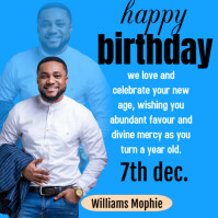 Pastel Birthday, Happy Birthday, Birthday Wishes, Birthday Cards, Birthday Anniversary/celebration Square (1:1) template