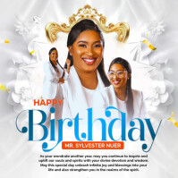 Pastel Birthday Flyer Instagram Post template