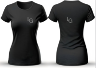 Pastel Black Front And Back T-shirt Mockup  Postcard Pocztówka template