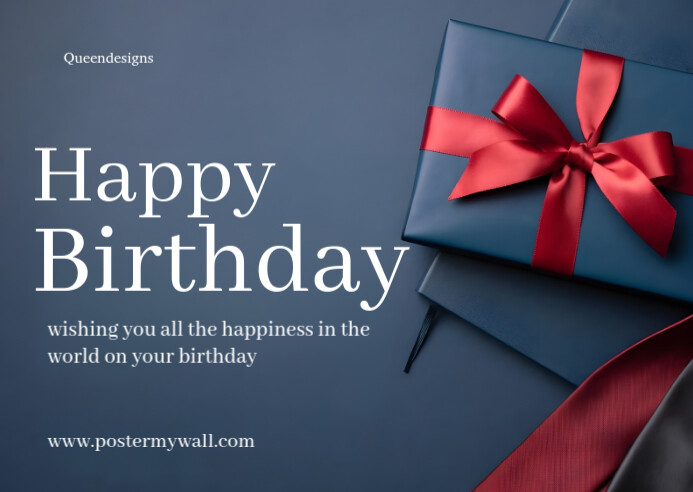 Pastel Blue And White Simple Birthday Card  Postcard Postkarte template