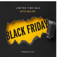 Pastel Bold Black Friday Sale Poster - Up To 50% Off | Limited Time Offer Design Instagram Post template