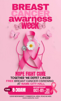 Pastel Breast Cancer Awareness Month Us Legal Amerikansk lov template