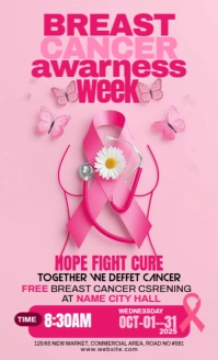 Pastel Breast Cancer Awareness Month Us Legal 美国正规 template