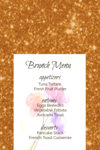 Pastel Brunch Menu Pinterest Graphic template