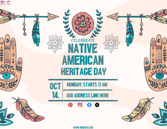 Copy of Pastel Celebrate Native American Heritage Day | Traditional Art ...