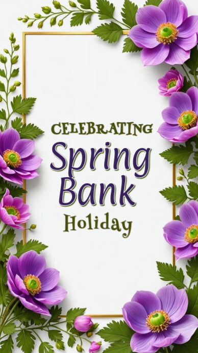 Pastel Celebrating Spring Bank Holiday  Whatsapp Status template