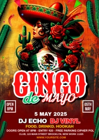 Pastel Cinco De Mayo Party  A1 template