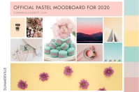 Pastel Color Moodboard Poster Template