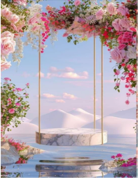 Pastel Dreamy Floral Dream Paradise  Flyer (us Letter) template