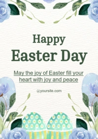 Pastel Easter Day A2 template
