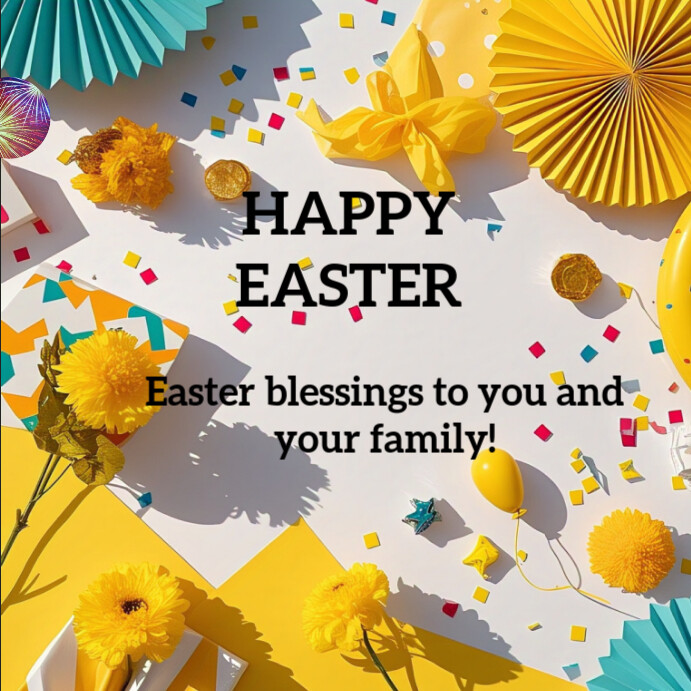 Pastel Easter Greating Instagram Post Template | PosterMyWall