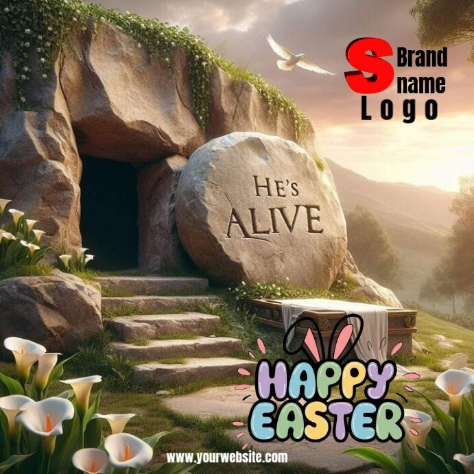 Pastel Easter Monday Greetings Template  Instagram Post