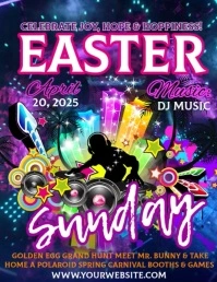 Pastel Easter Music Party Flyer (us Letter) template