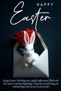 Pastel Easter Poster template