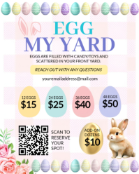 Pastel Egg My Yard Fundraiser Price List Flyer Instagram Portrait template
