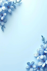 Pastel Elegant Floral Border Template Poster