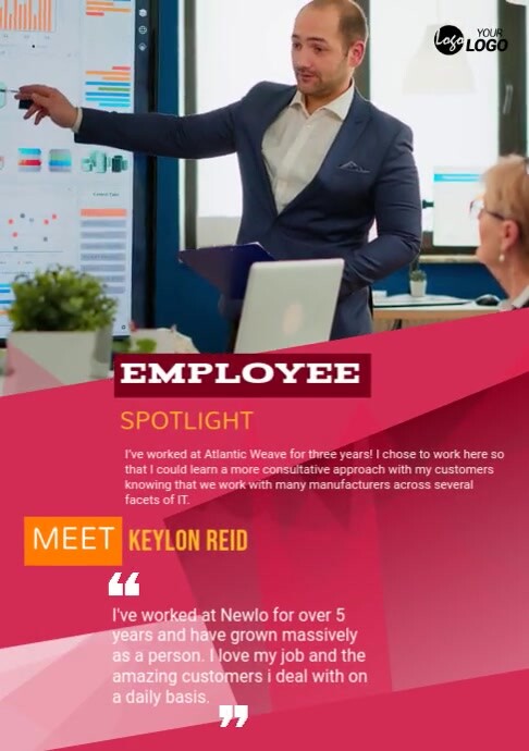 Pastel Employee Spotlight Flyer A2 template