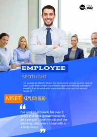 Pastel Employee Spotlight Flyer A2 template