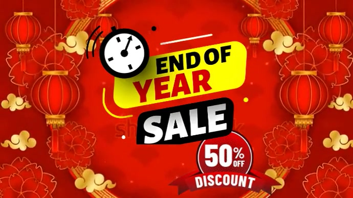 Pastel End Of Year Sales Digital Display (16:9) template