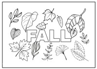 White Pastel Fall Coloring Worksheets Activities For Kindergarten  Postcard Postcard Template