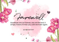 Pastel Farewell Card Postcard Ikhadi leposi template