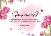 Pastel Farewell Card Postcard template