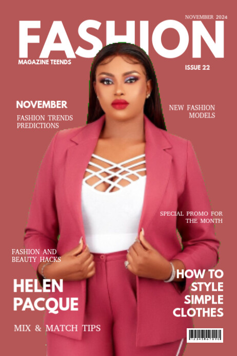 Pastel Fashion Magazine Model Poster Template | PosterMyWall