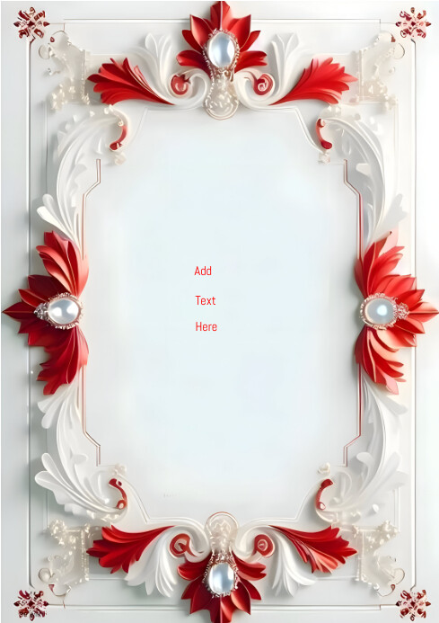 Pastel Floral Background Template  A4