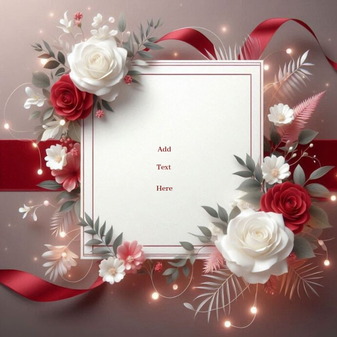 Pastel Floral Background Template  Instagram Post