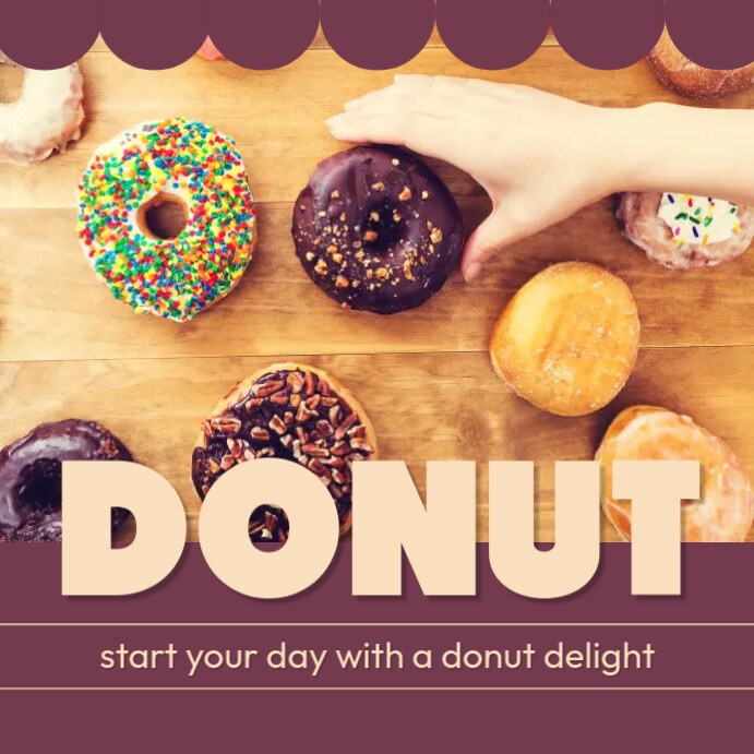 Pastel Geometric Donut Instagram Post