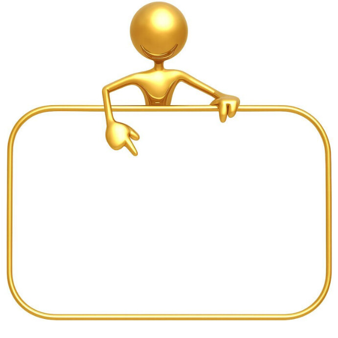 Modèle Pastel Golden 3d Stickman With Blank Sign Frame – Editable ...