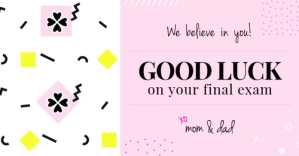 Pastel Good Luck For Exams Facebook Video template