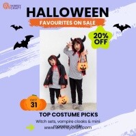 Pastel Halloween Costume Slideshow Video Instagram Post template