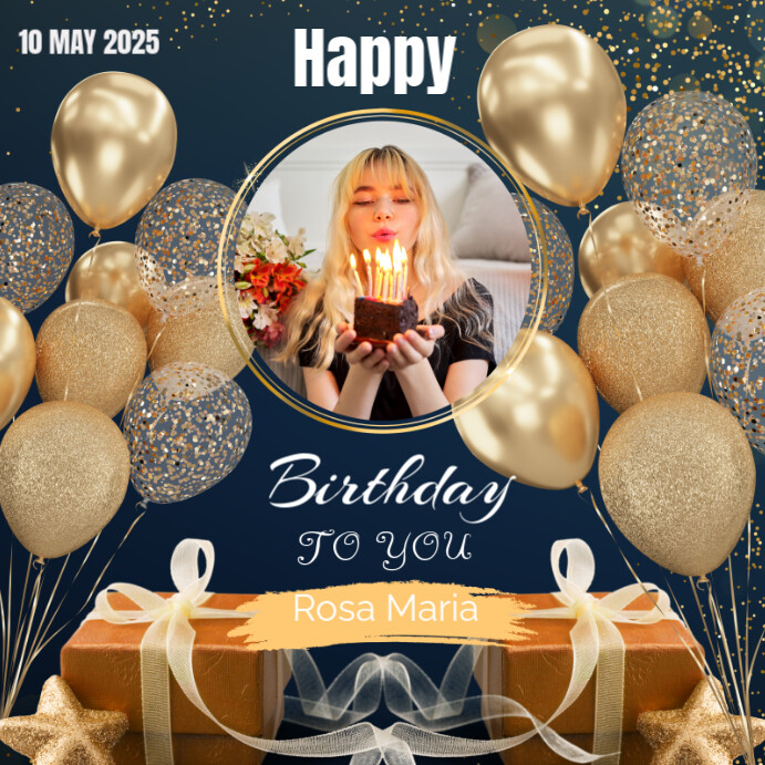 Pastel Happy Birthday Instagram Post template