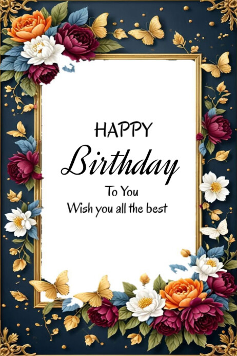 Pastel Happy Birthday Tampelte 2025 Poster โปสเตอร์ template
