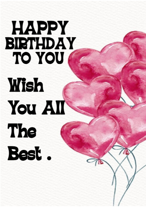 Pastel Happy Birthday To You A4 template