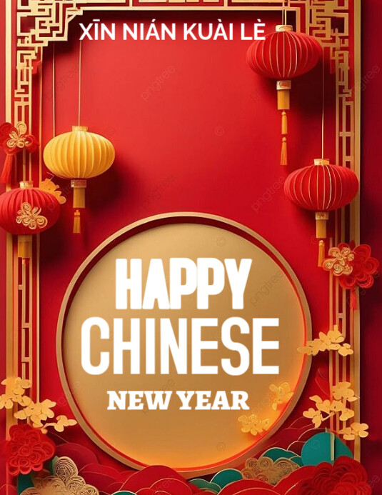 Pastel Happy Chinese New Year Flyer (us Letter) Template | PosterMyWall