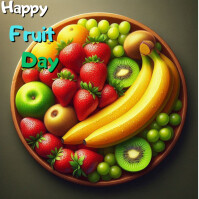 Pastel Happy Fruit Day  Instagram Post template