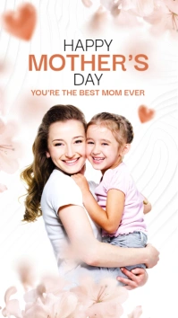 Pastel Happy Mother's Day Wish Card Design  Facebook Story template